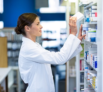 Pharmacist working